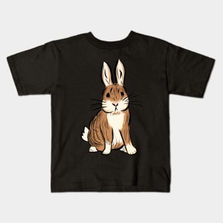 Brown Baby Bunny Kids T-Shirt